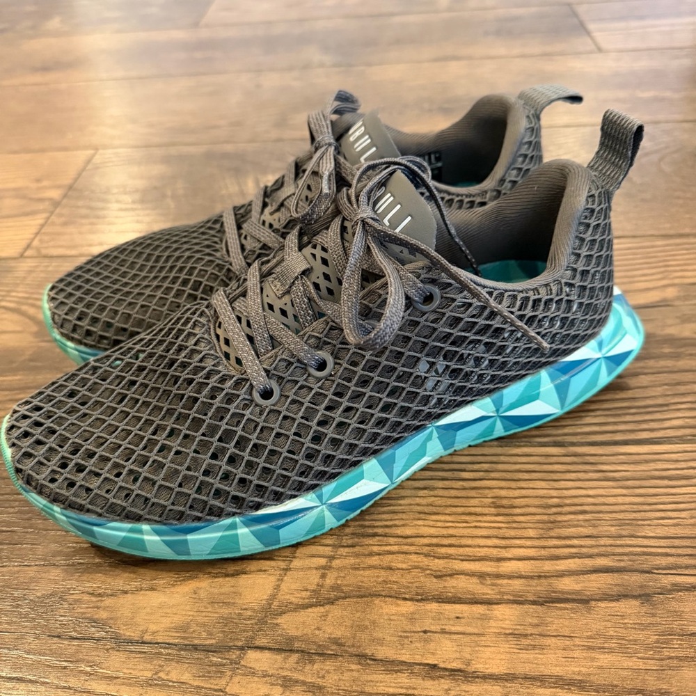 NOBULL Diamond Mesh Grey Womens Running Shoes Size 8 - Picture 2 of 7